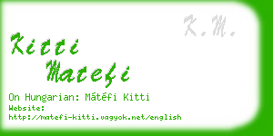 kitti matefi business card